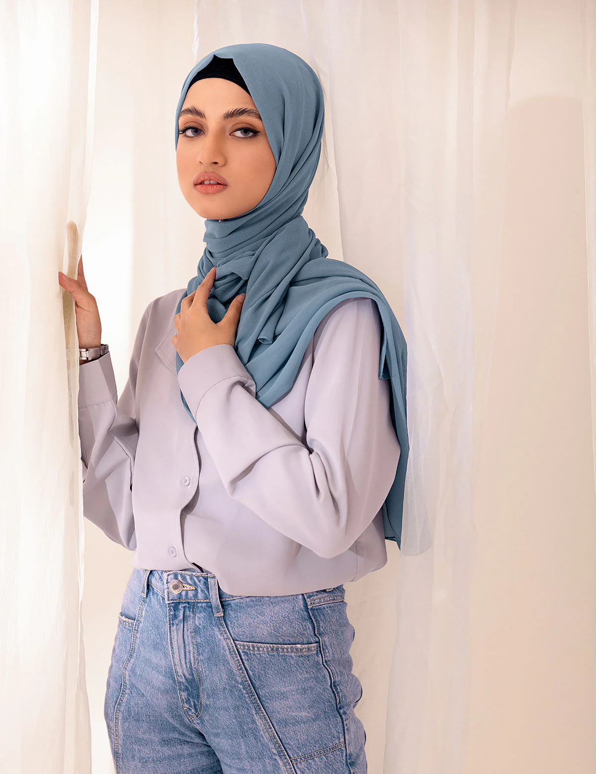 Chiffon Bubble - Denim - Image 2