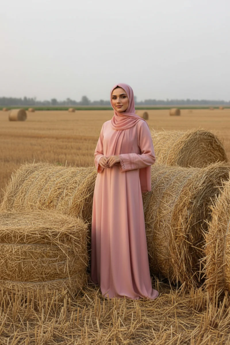 Eimaan Lace Cuff Abaya - Image 3