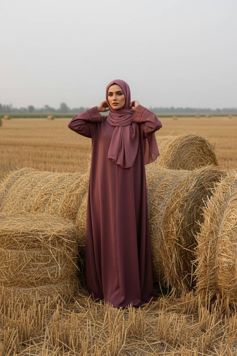 Eimaan Lace Cuff Abaya - Image 5