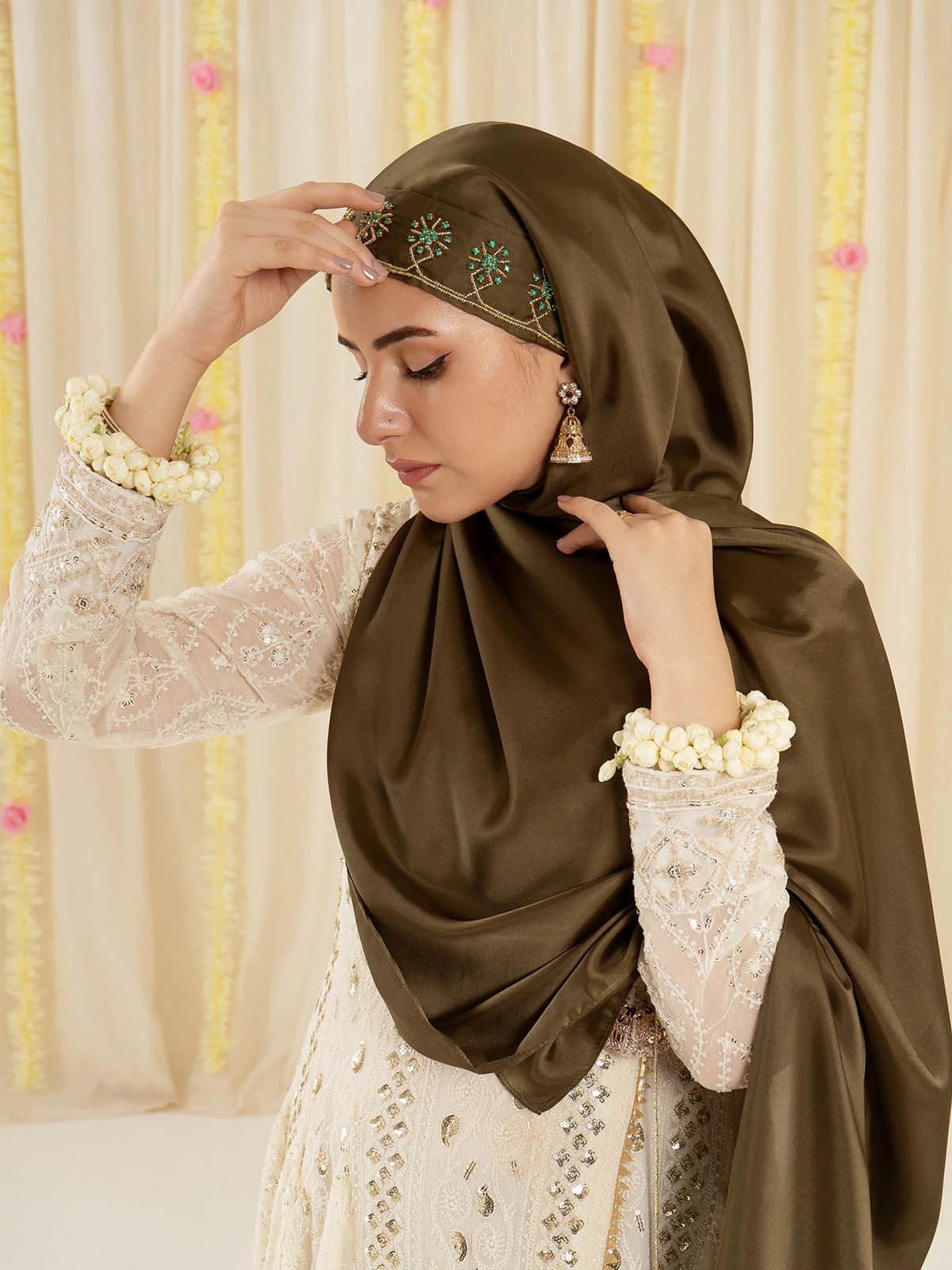 Festive Hijabs - Dark Olive - Image 4