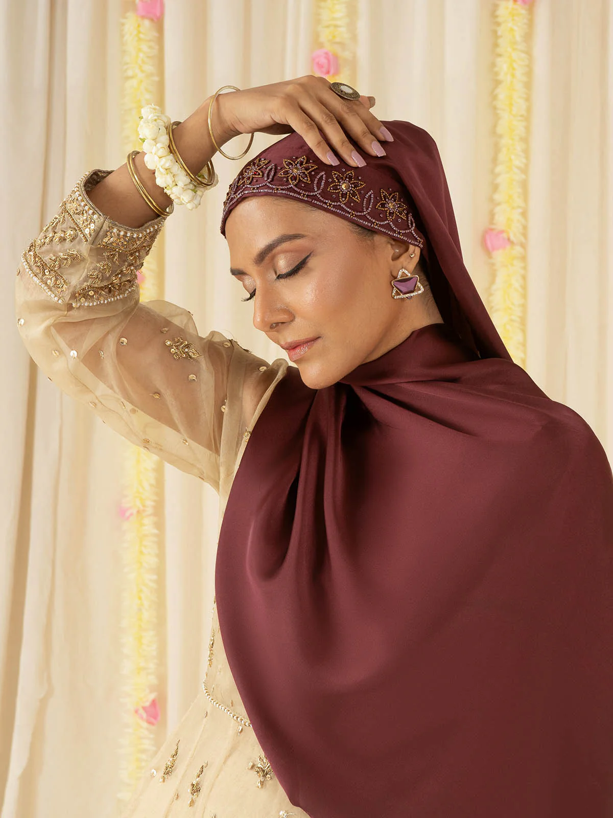 Festive Hijabs - Maroon - Image 4