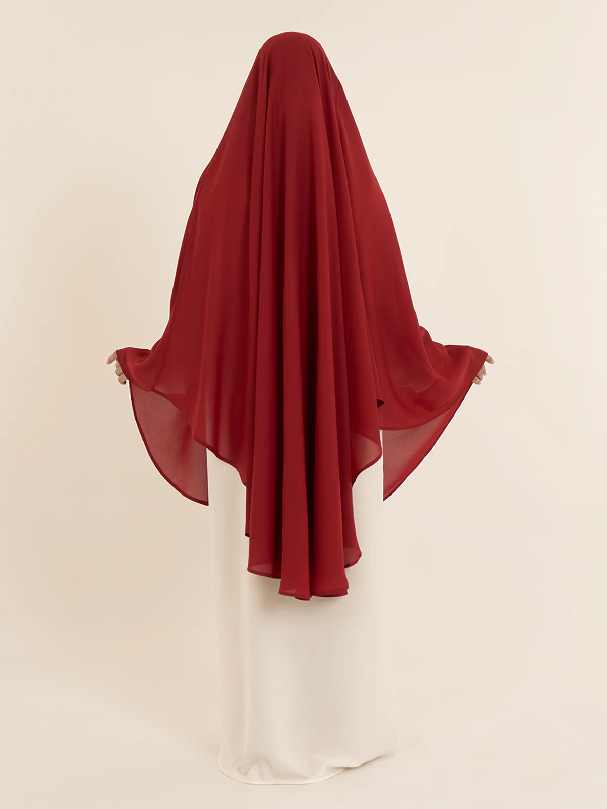 Khimar Hijab - Maroon - Image 4