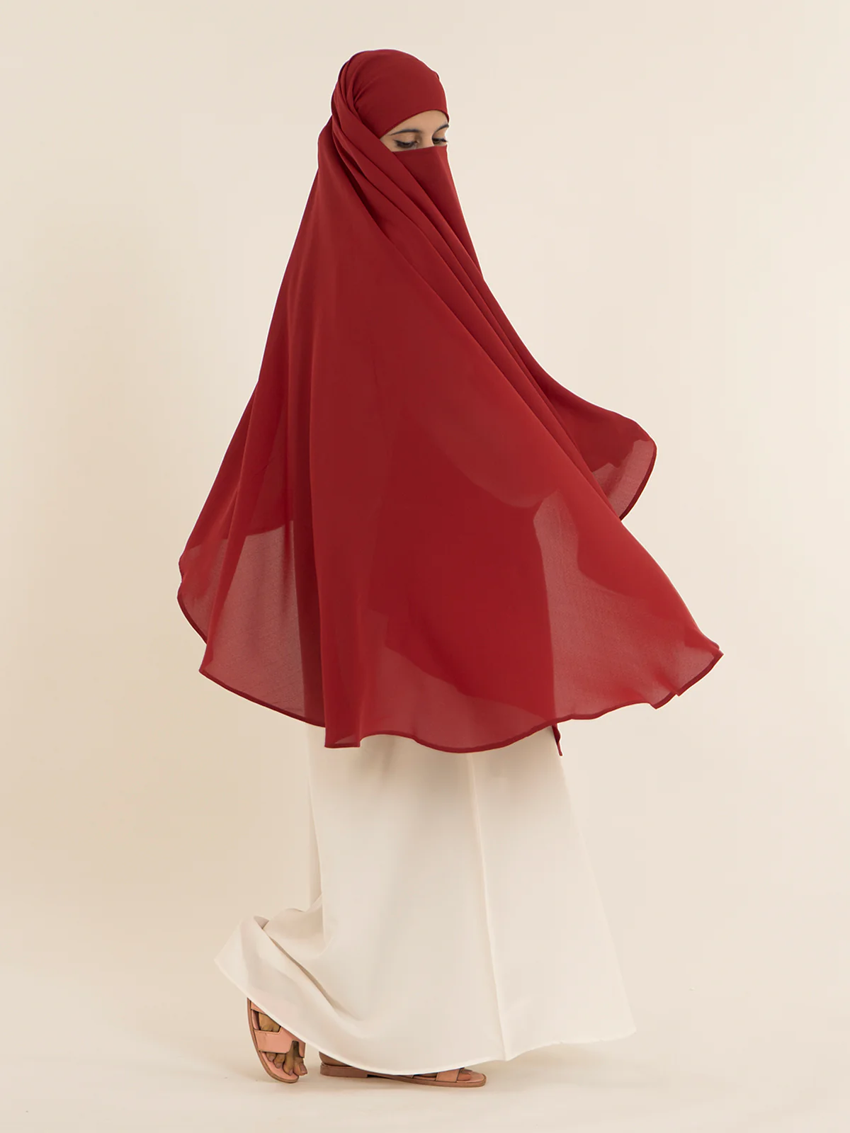 Khimar Hijab - Maroon - Image 5