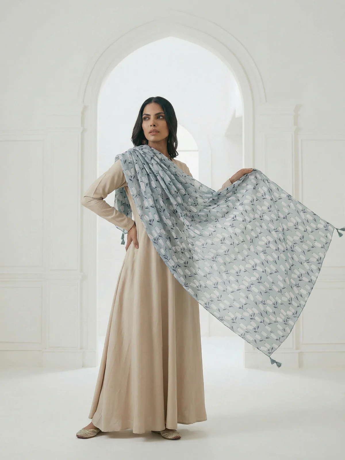 Pashmina Print Scarf - 06 - Image 3