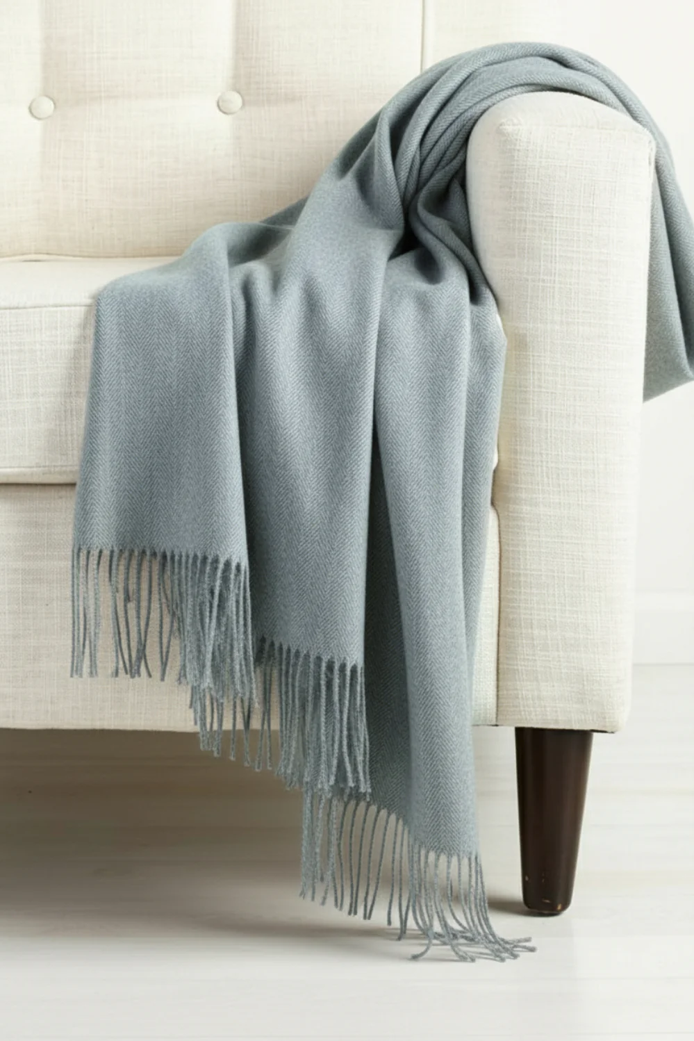 Plain Cashmere Scarves - Ash Grey